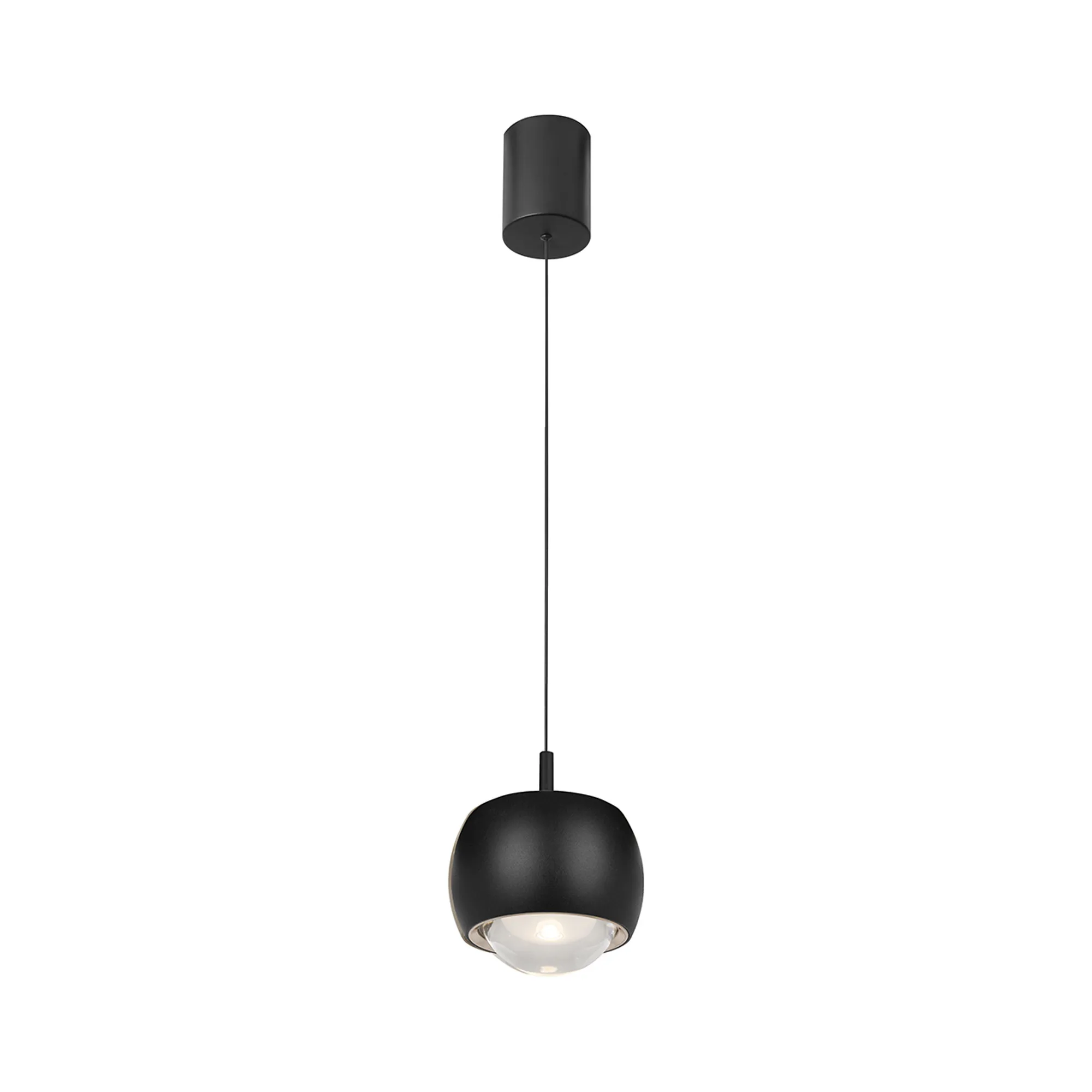Roller Rise And Fall Pendant 12W LED Black M8406  Mantra Roller